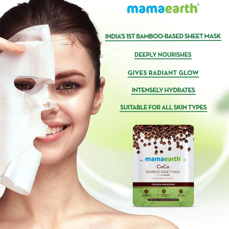 Mamaearth BT CoCo Bamboo Sheet Mask 25g