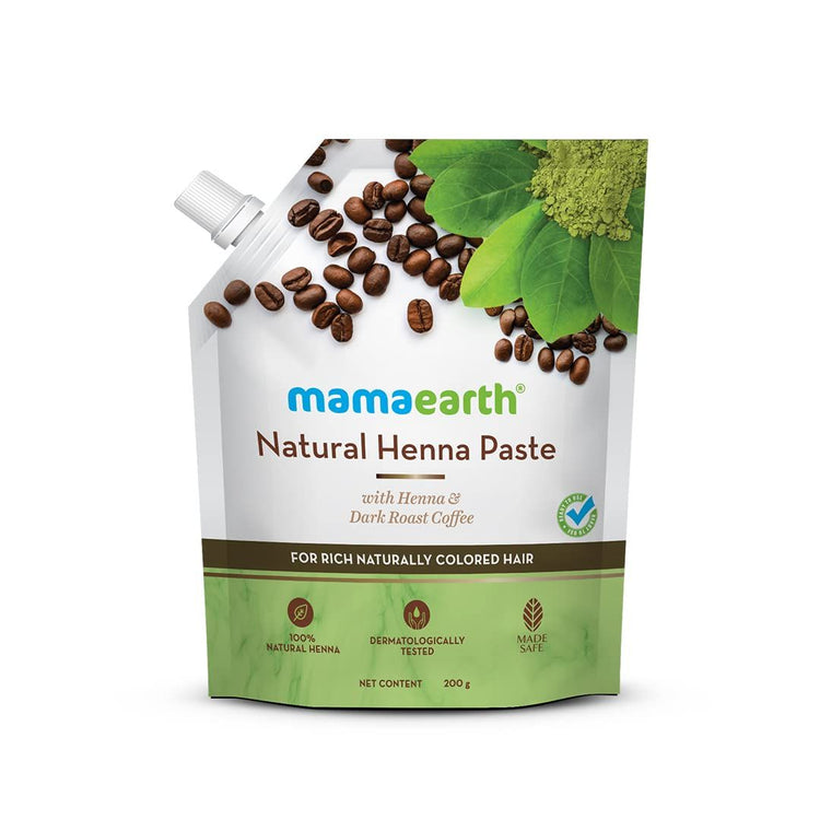 Natural Henna Paste with Henna & Dark Roasted Coffee for Rich Naturally Colored Hair - 200 g