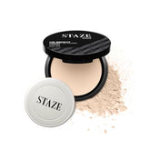 Staze 9To9 Hd Bright Poreless + Oil Control Compact Hd Flawless Matte Finish For All Skins Evens Complexion Controls Oil Lightweight Microfine Formula Vitamin E Enriched 128C Cashmere 9G, Beige