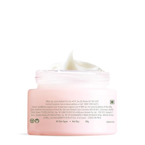 Lotus Organics+ Precious Brightening Cream | For Dark Spots, Blemishes & Pigmentation | SPF 20 Moisturiser | 30g