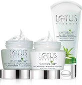 Lotus Herbals White Glow Day 60G & Night 60G Cream Face Wash 100G Pack 220G