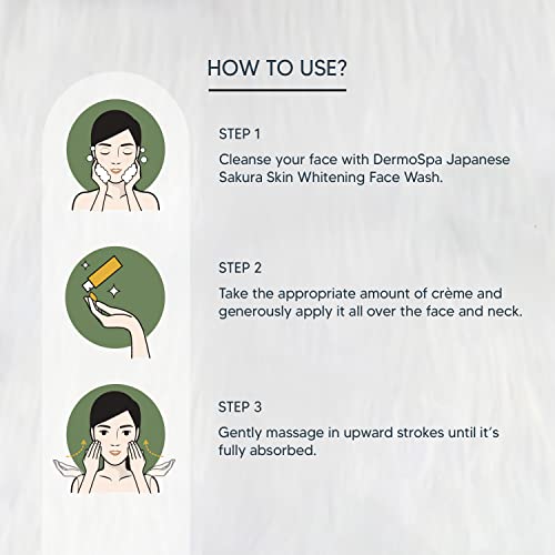 Lotus Professional Dermo Spa Japanese Sakura Skin Whitening and Illuminating Day Cream with SPF20, 50g, white