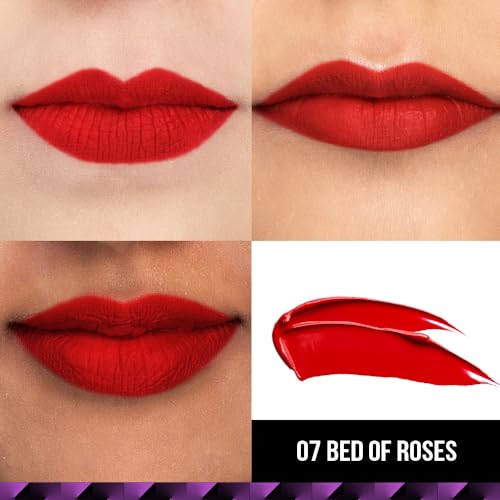 Staze 9to9 Lips Don't Lie Matte + Transferproof Liquid Lipstick |Intense Color Payoff | Lightweight & Comfortable | 12 Hour Long Stay| 07 Bed of Roses | 4 ml