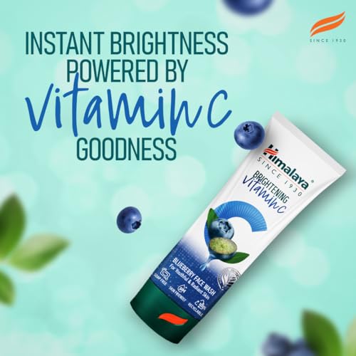 Himalaya Brightening Vitamin C Blueberry Face Wash | Brightening Face Cleanser | Remove Dull Skin | 100ml (Pack of 2)