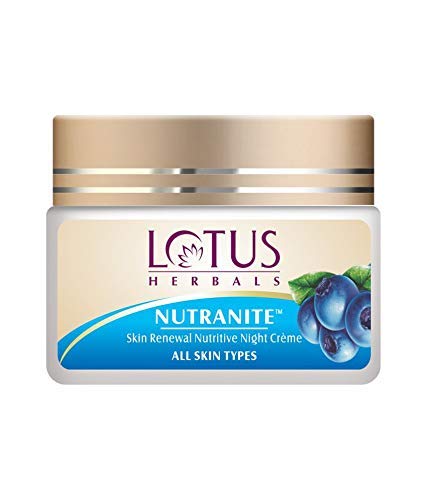 Lotus Herbals Nutranite Skin Renewal Nutritive Night Cream | For All Skin Types | 50g
