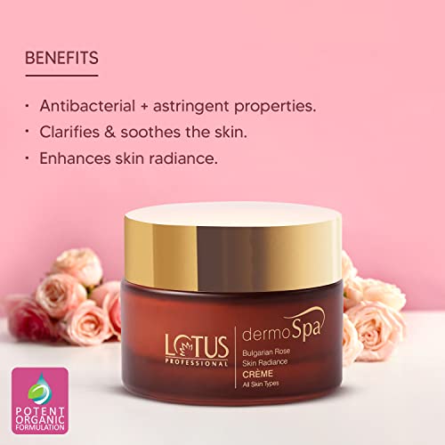 Lotus Professional Dermo Spa Bulgarian Rose Skin Radiance Cream with SPF20, 50g