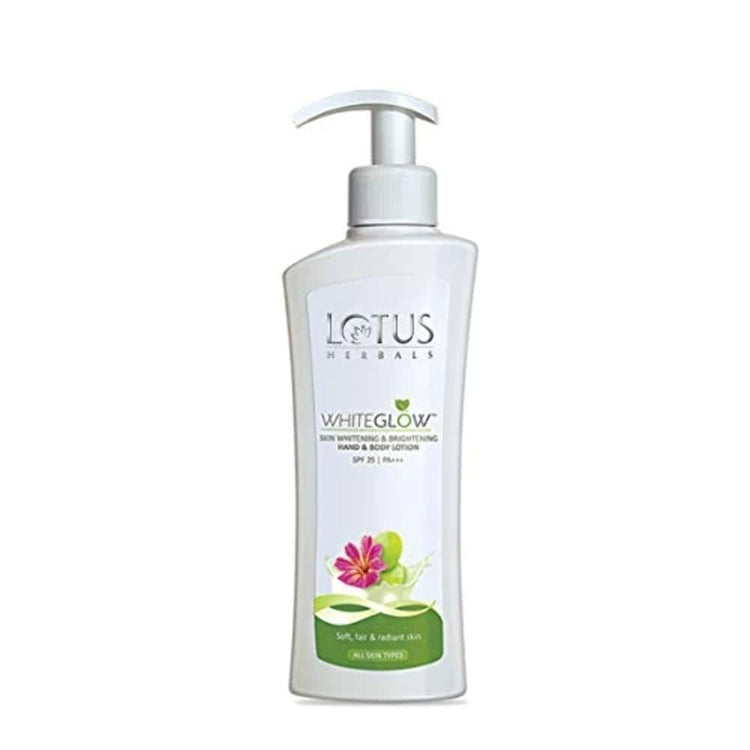 Lotus Herbals Whiteglow Skin Whitening & Brightening Hand & Body Lotion SPF-25 | PA+++
