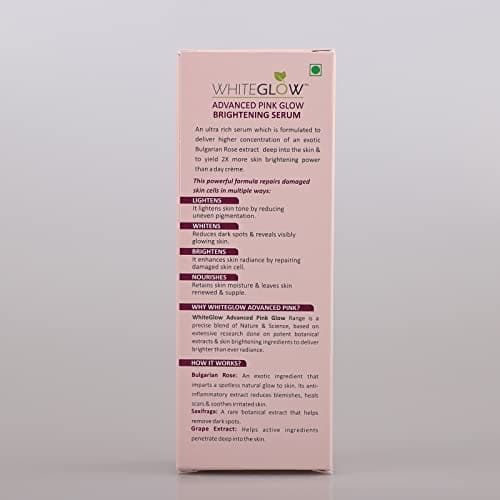 Lotus Herbals Whiteglow Advanced Pink Glow Brightening Serum, 30ml