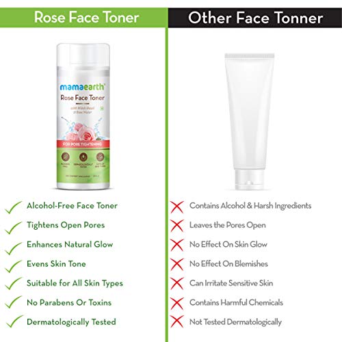 Mamaearth Rose Water Face liquid Toner with Witch Hazel & Rose Water for Pore Tightening - 200ml