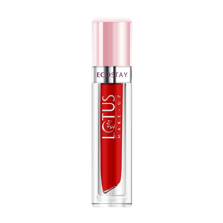 Lotus Makeup Ecostay Matte Lip Lacquer - Red Fantasy, Red, 4 g