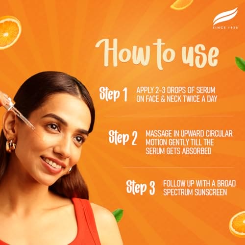 Himalaya Brightening Vitamin C Orange Face Serum | 10X Niacinamide, 5X Vitamin C and Orange | 30ml
