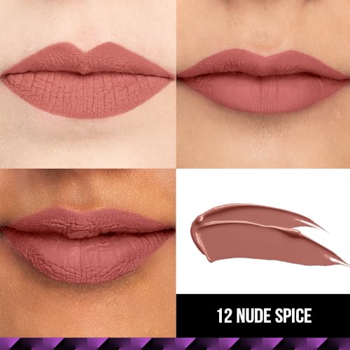 Staze 9to9 Lips Don't Lie Matte + Transferproof Liquid Lipstick |Intense Color Payoff | Lightweight & Comfortable | 12 Hour Long Stay| 12 Nude Spice | 4 ml