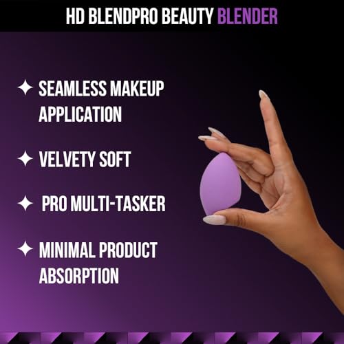 Staze 9to9 HD BlendPro Velvety Soft + Multipurpose Beauty Blender | For Seamless Makeup Application | 02 Slanted