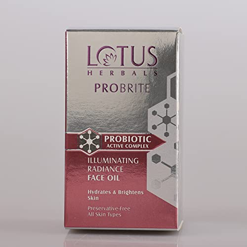 Lotus Herbals Probrite Illuminating Radiance Face Oil | For Hydration of Dull & Dry Skin | Probiotic | 15ml (50001828)