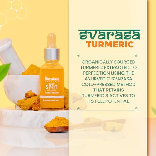 Himalaya Dark Spot Clearing Turmeric Face Serum | 10% Glycolic Acid & 2% Niacinamide | Organically sourced Turmeric | Reduce dark spots in 7 days | 30ml