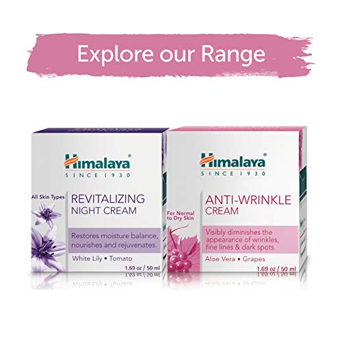 Himalaya Anti-Wrinkle Cream For Men/Women With Aloevera & Grapes | Reduce Wrinkles, Fine Lines & Age Spots | Clinically Tested Aha-Rich Formula | No Alcohol-No Parabens | For Normal To Dry Skin| 50G