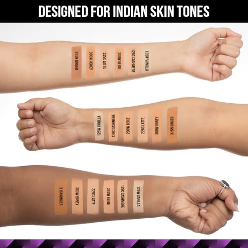 Staze 9To9 Hd Bright Poreless + Oil Control Compact Hd Flawless Matte Finish For All Skins Evens Complexion Controls Oil Lightweight Microfine Formula Vitamin E Enriched 128C Cashmere 9G, Beige