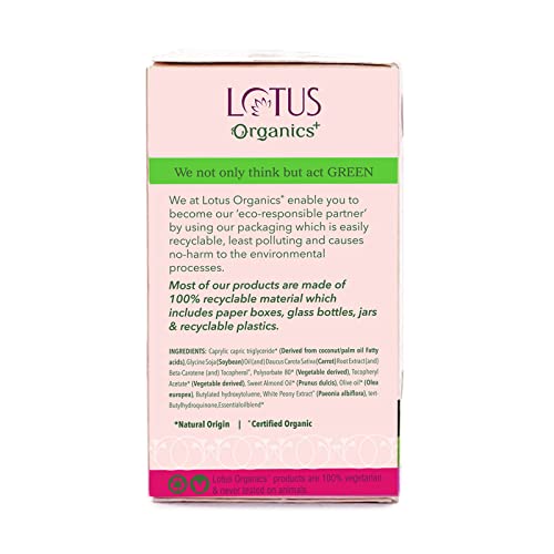 Lotus Organics+ Precious Brightening Face Oil | 100% Certified Organic White Peony | Reverses Sun-damage & Calms Irritated Skin | Sulphate & Paraben Free | All Skin Types | 15ml
