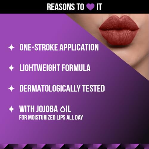 Staze 9to9 Lips Don't Lie Matte + Transferproof Liquid Lipstick |Intense Color Payoff | Lightweight & Comfortable | 12 Hour Long Stay| 05 Cocoa Crush | 4 ml