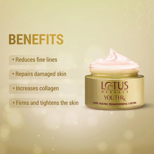 Lotus Herbals YouthRx Anti-Ageing Transforming Cream, 50g + Night Cream, 50g, Set of 2