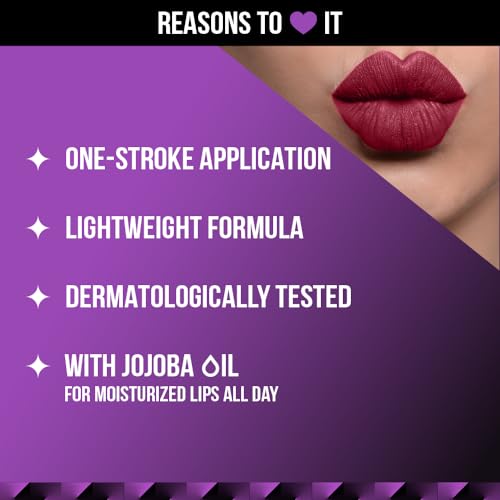 Staze 9to9 Lips Don't Lie Matte + Transferproof Liquid Lipstick |Intense Color Payoff | Lightweight & Comfortable | 12 Hour Long Stay| 03 Wine and Dine | 4 ml