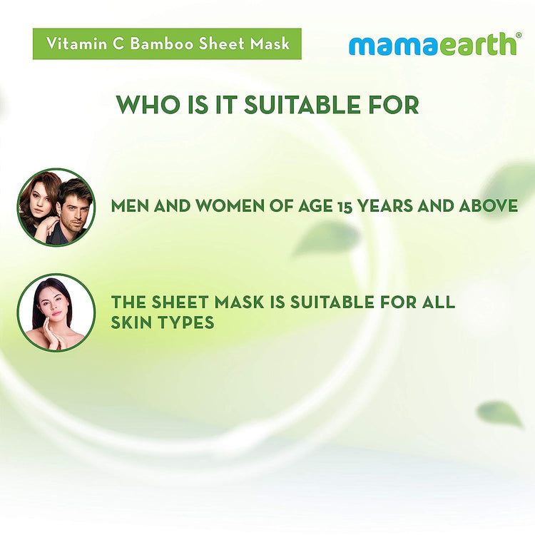 Vitamin C Bamboo Sheet Mask with Vitamin C and Honey for Skin Illumination - 25 g