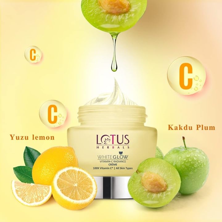 Lotus Herbals WhiteGlow Vitamin C Radiance Face Serum (30ml) and Face Cream (50g) | 80g