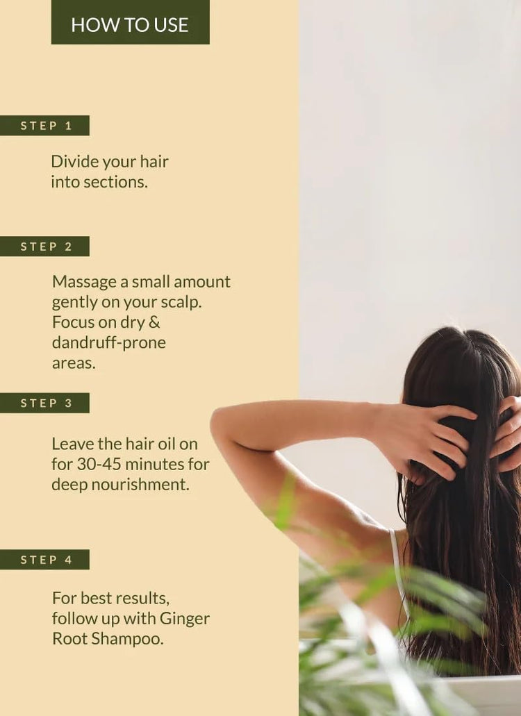 Lotus Botanicals Ginger Root & Black Seed Dandruff-Control Hair Oil | Soothes Scalp Itchinesss & Dryness | Helps Boost Hair Growth | Rich In Anti-Oxidants | Suitable For All Hair Types | 100 ml