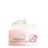 Lotus Organics+ Precious Brightening Cream | For Dark Spots, Blemishes & Pigmentation | SPF 20 Moisturiser | 30g