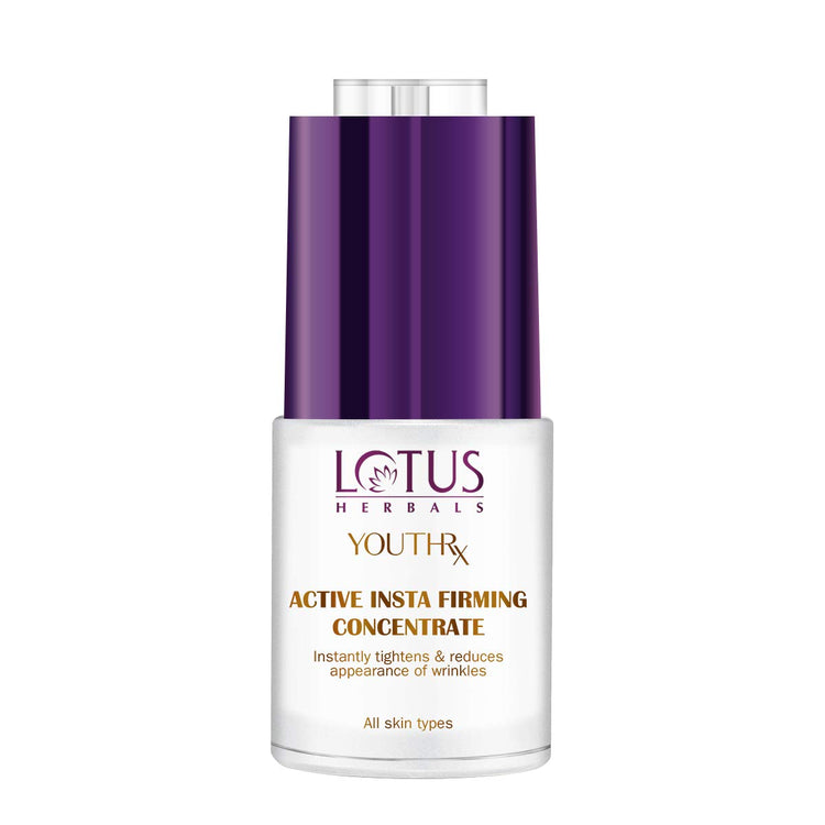 Lotus Herbals Youthrx Active Insta Firming Gel Concentrate | Anti Ageing | Skin Tightening | Preservative Free | 20G