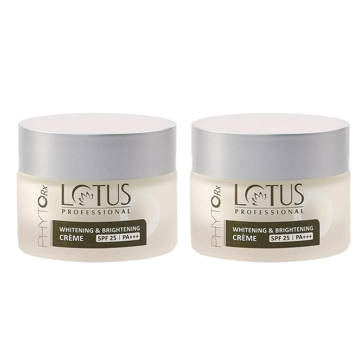 Lotus Professional Lotus Herbal Professional Phytorx Whitening & Brightening Creme Spf 25 | Pa+++ | Radiant Skin | Even Skin Tone | Pigmentation Cream | Paraben Free | 50G (Pack of 2)