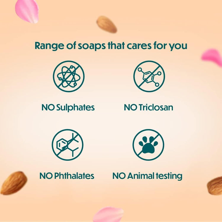 Himalaya Almond and Rose Soap, 125 g (Pack of 8)