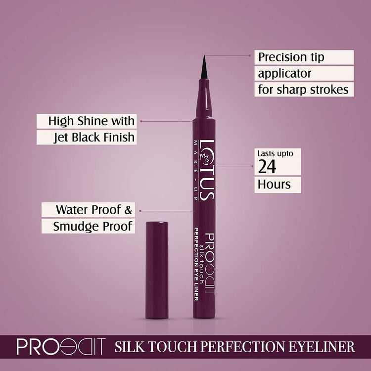 Lotus Herbals Proedit Silk Touch Perfection Matte Liquid Eye Liner 1Ml Black, Black, 2 G