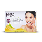 Lotus Herbals WhiteGlow Vitamin C + Gold Radiance 4 in1 Facial kit | Sulfate Free | All SKin Types|228g