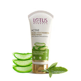 Lotus Herbals Active Aloe + Niacinamide Face Wash | Gently Cleanses | Reduce Dullness | Sulphate Free | All Skin Types | 100gm