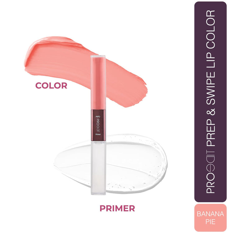 Lotus Make-Up Proedit Prep And Swipe Lip Color | With Lip Primer | Longlasting | Smudgeproof | 6g (PL05 - Banana Pie, 6)