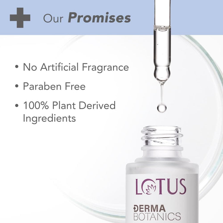 Lotus DermaBotanics Peptide + Papaya Extract Deep Hydra Serum | Diminishes Fine Lines | Boosts Collagen | Made with Dermatologists | Non-irritating | pH 5.5 | Normal to Combination Skin | 28ml