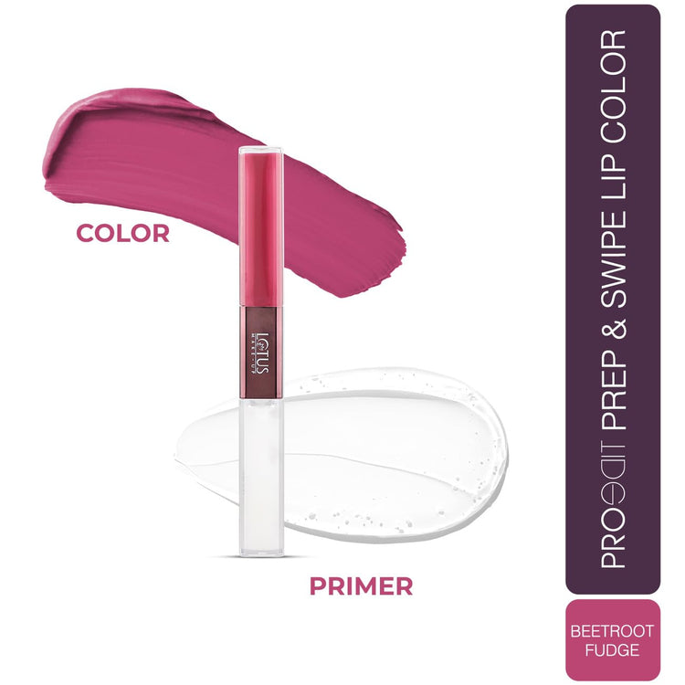 LOTUS MAKE-UP Proedit Prep And Swipe Matte Lip Color | With Lip Primer | Longlasting | Smudgeproof | 6g (PL11 - Beetroot Fudge, 6)