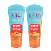 Lotus Herbals Safe Sun Sports Pro-Defence Sunblock | SPF 100 | PA+++ | Preservative Free |Anti-Pollution |Highest UV protection| 80g (Pack Of 2)