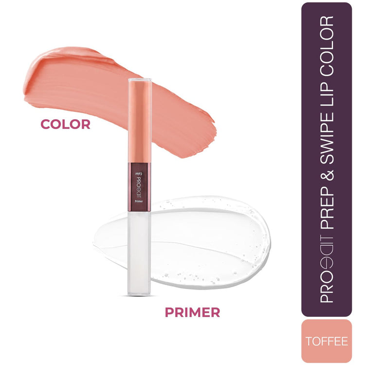 Lotus Make-Up Proedit Prep And Swipe Lip Color | With Lip Primer | Longlasting | Smudgeproof | 6g (PL01 - Toffee, 6)