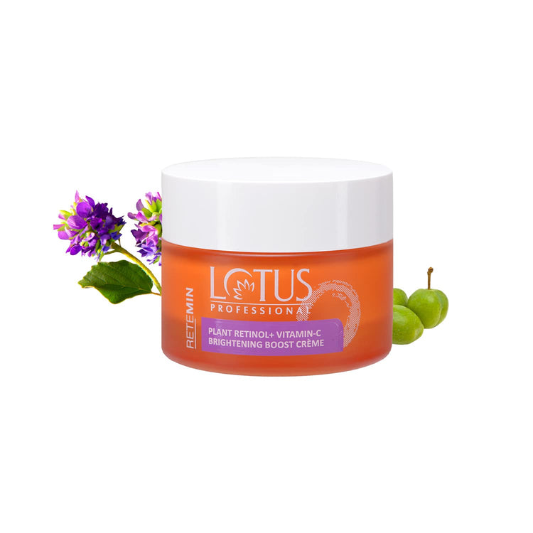Lotus Professional Retemin Plant Retinol & Vitamin C Brightening Boost Cream, Whitening & Anti-Ageing, Radiant Skin For Dull & Dry Skin, Paraben Free, 50g