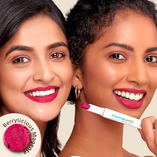 Mamaearth Moisture Matte Longstay Lipstick With Avocado Oil & Vitamin E For 12 Hour Long Stay-12 Berrylicious Magenta - 2 G