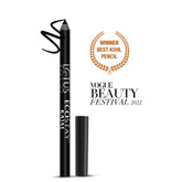 Lotus Makeup Ecostay Kajal | Kohl Pencil | Long-Lasting | Intense Black | Waterproof & Smudgeproof | Suitable for Sensitive eyes | 1.2gms