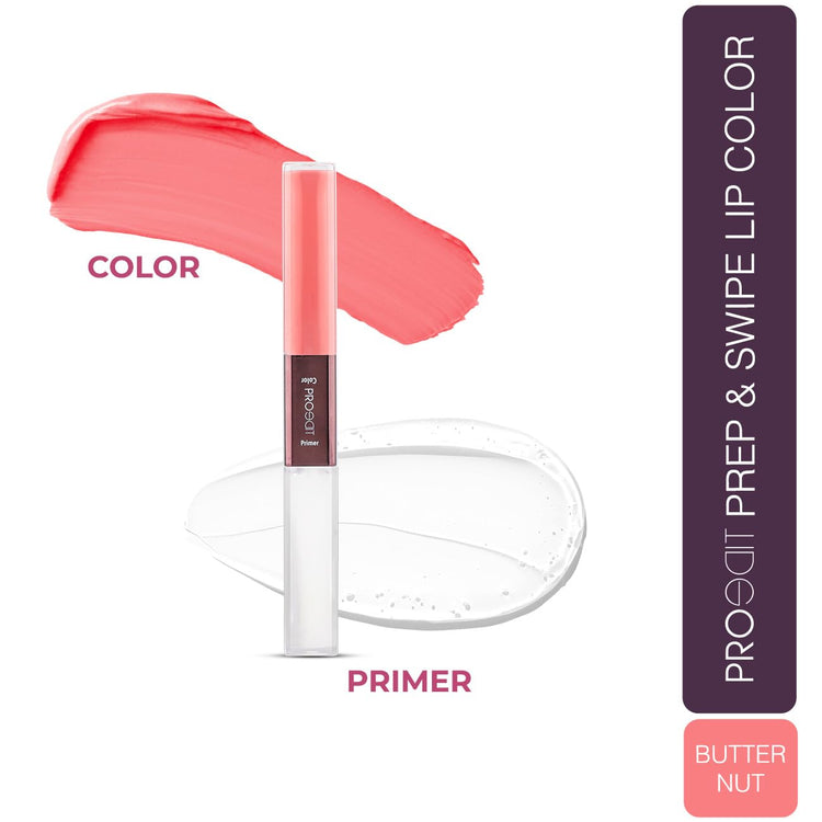 Lotus Make-Up Proedit Prep And Swipe Lip Color | With Lip Primer | Longlasting | Smudgeproof | 6g (PL02 - Butternut, 6)