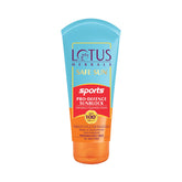 Lotus Herbals Safe Sun Sports Pro-Defence Sunscreen All Skin Cream SPF 100 PA+++, Sweat & Waterproof, Preservatives Free, 80g