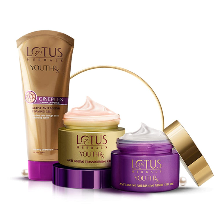 Youthrx Anti Ageing Transforming Day Cream 50 gm, Night Cream 50 gm and Foaming Gel Face Wash 100 gm Combo Pack