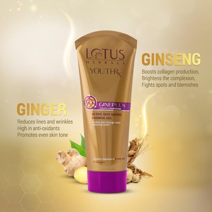 Lotus Herbals YouthRx Anti Ageing Transforming Cream_50g + Night Cream_50g + Foaming Gel Face Wash_100g (Set Of 3)