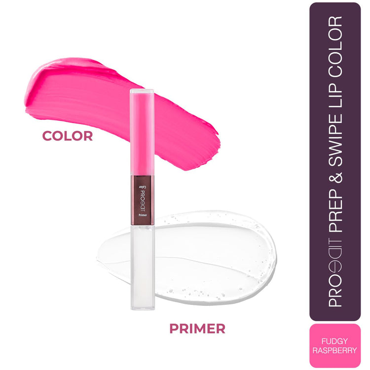 Lotus Make-Up Proedit Prep And Swipe Lip Color | With Lip Primer | Longlasting | Smudgeproof | 6g (PL07 - Fudgy Raspberry, 6)