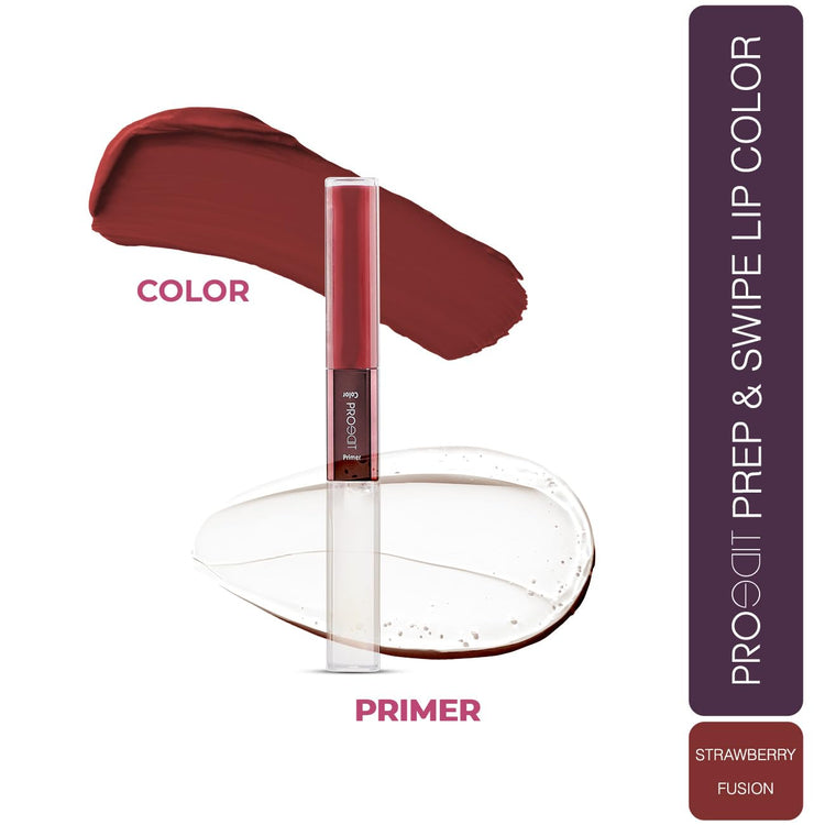 Lotus Make-Up Proedit Prep And Swipe Lip Color | With Lip Primer | Longlasting | Smudgeproof | 6g (PL14 - Choco Chip, 6)