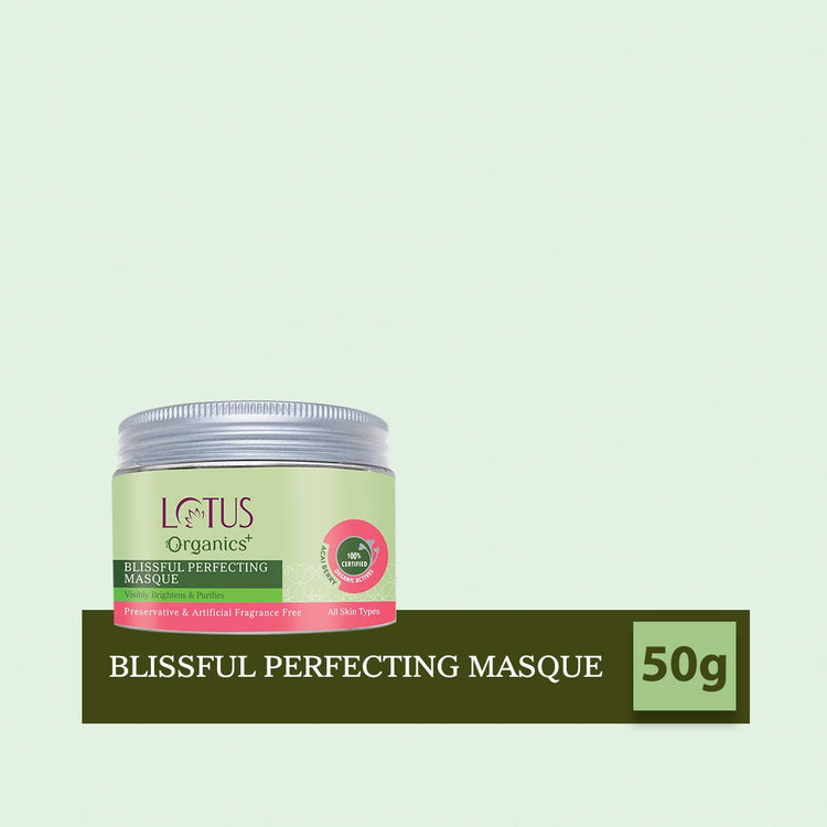 Lotus Organics+ Blissful Perfecting Face Mask | Skin Nourishment & Deep Hydration | All Skin Types | 50g